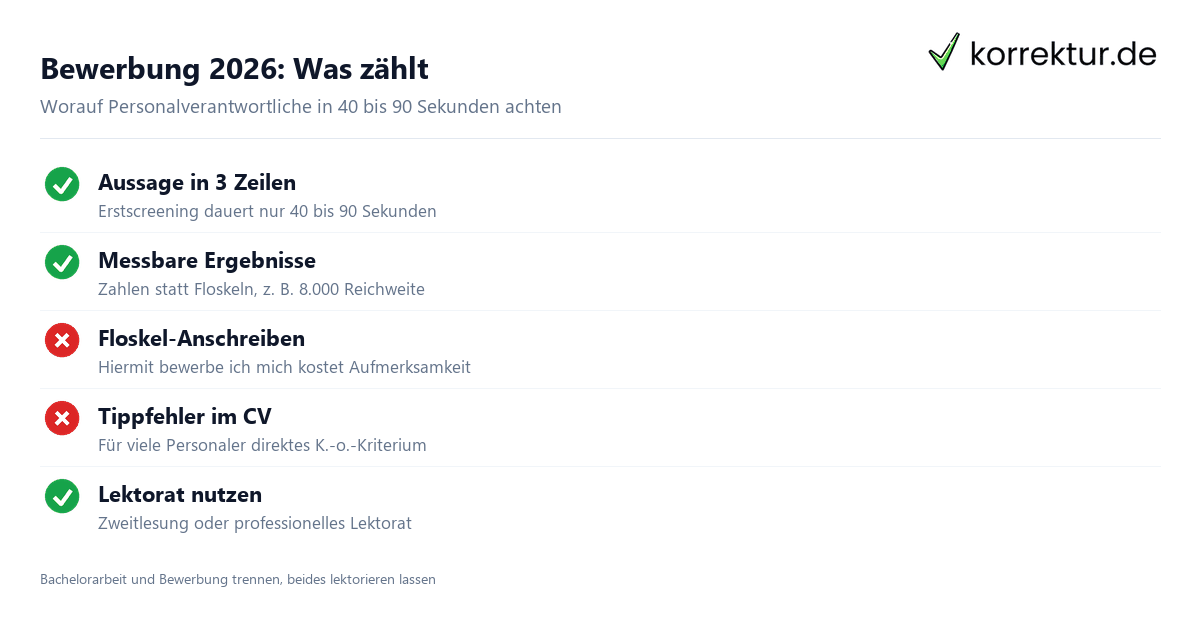 Bewerbung 2026: Was zählt Checkliste Bewerbung Berufseinstieg nach dem Studium 2026