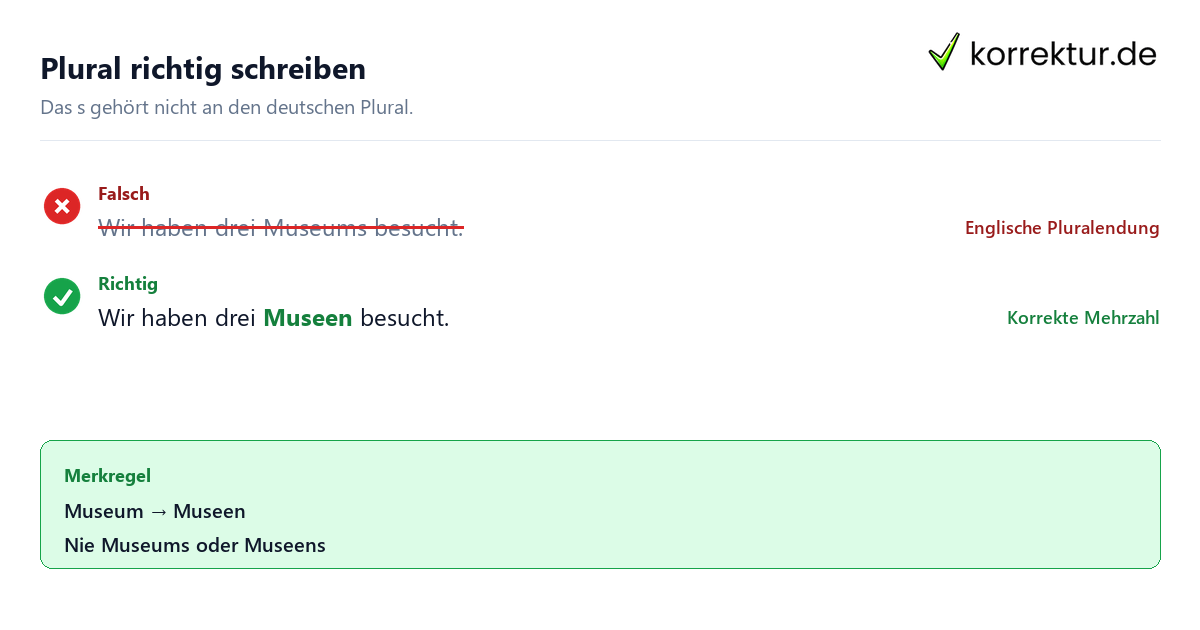 Plural von Museum Plural von Museum